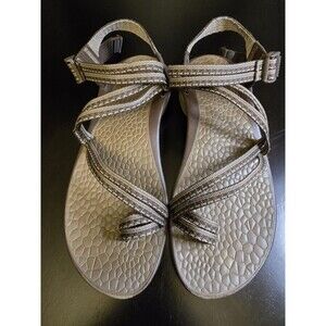 Chaco Z/Cloud 2 Women's Size 9 Sandals Brown Geometric Strappy Toe Loop Hiking